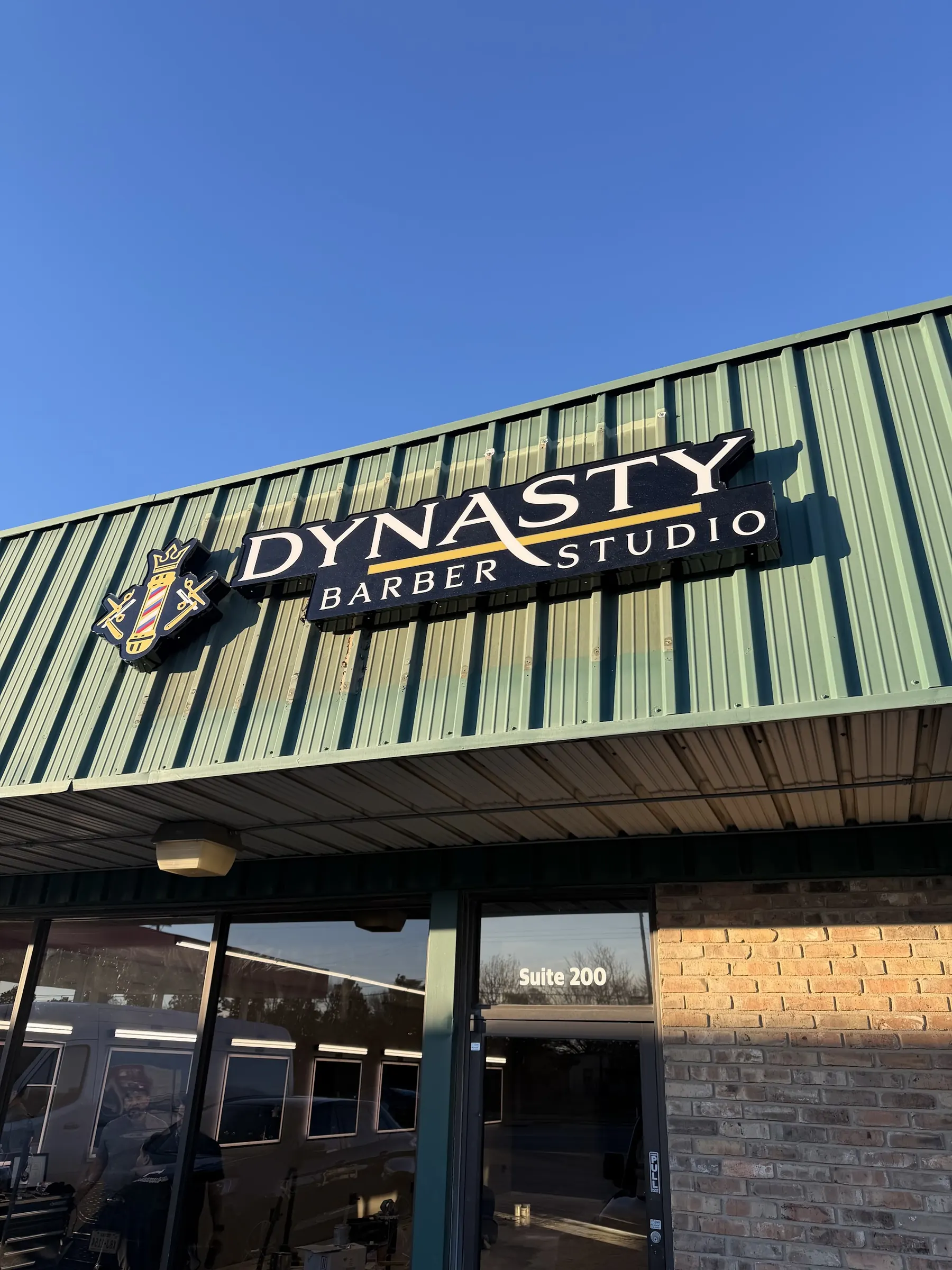 Dynasty Barber Studio storefront on Northwest Highway in Grapevine