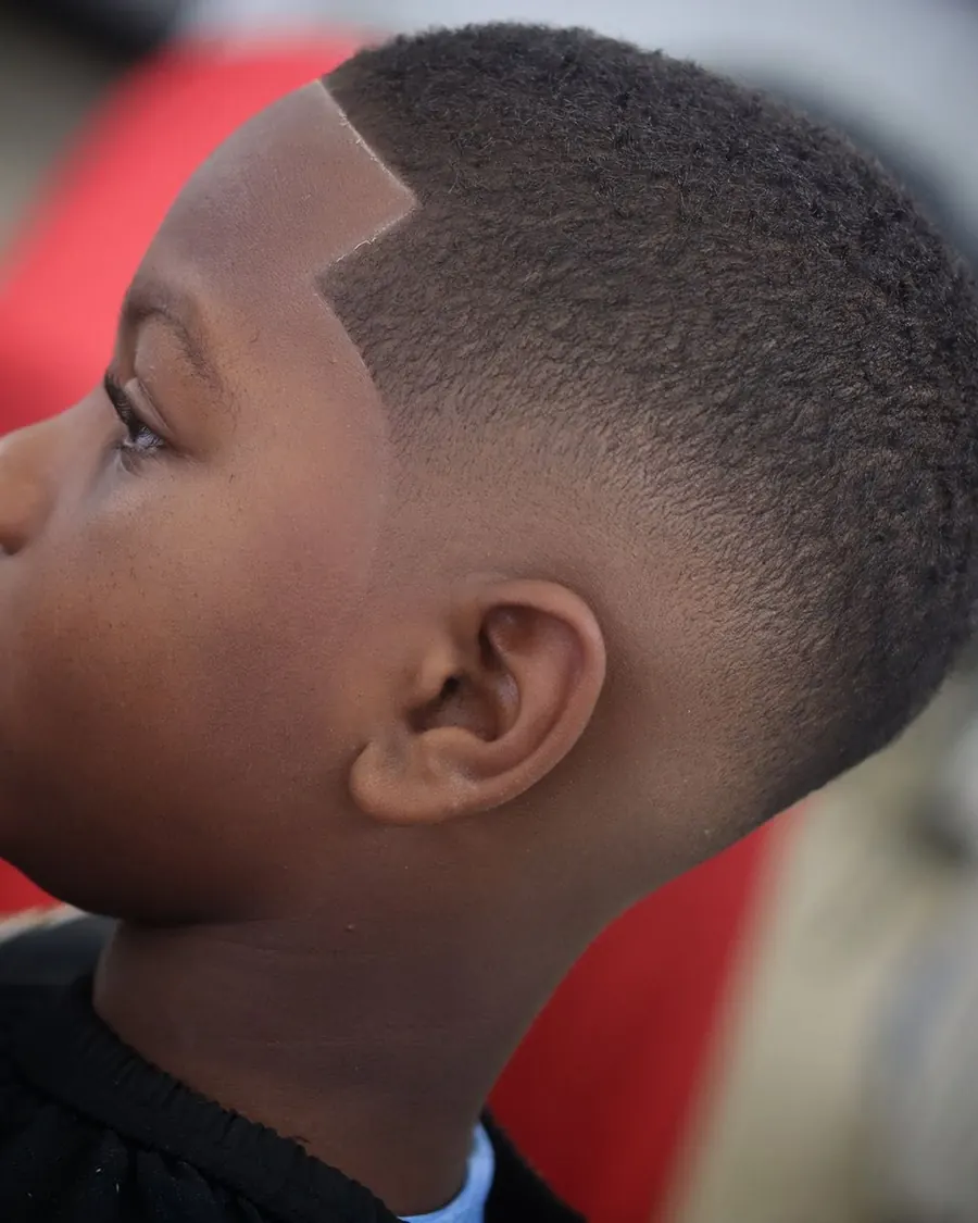 Kids taper with a clean line-up