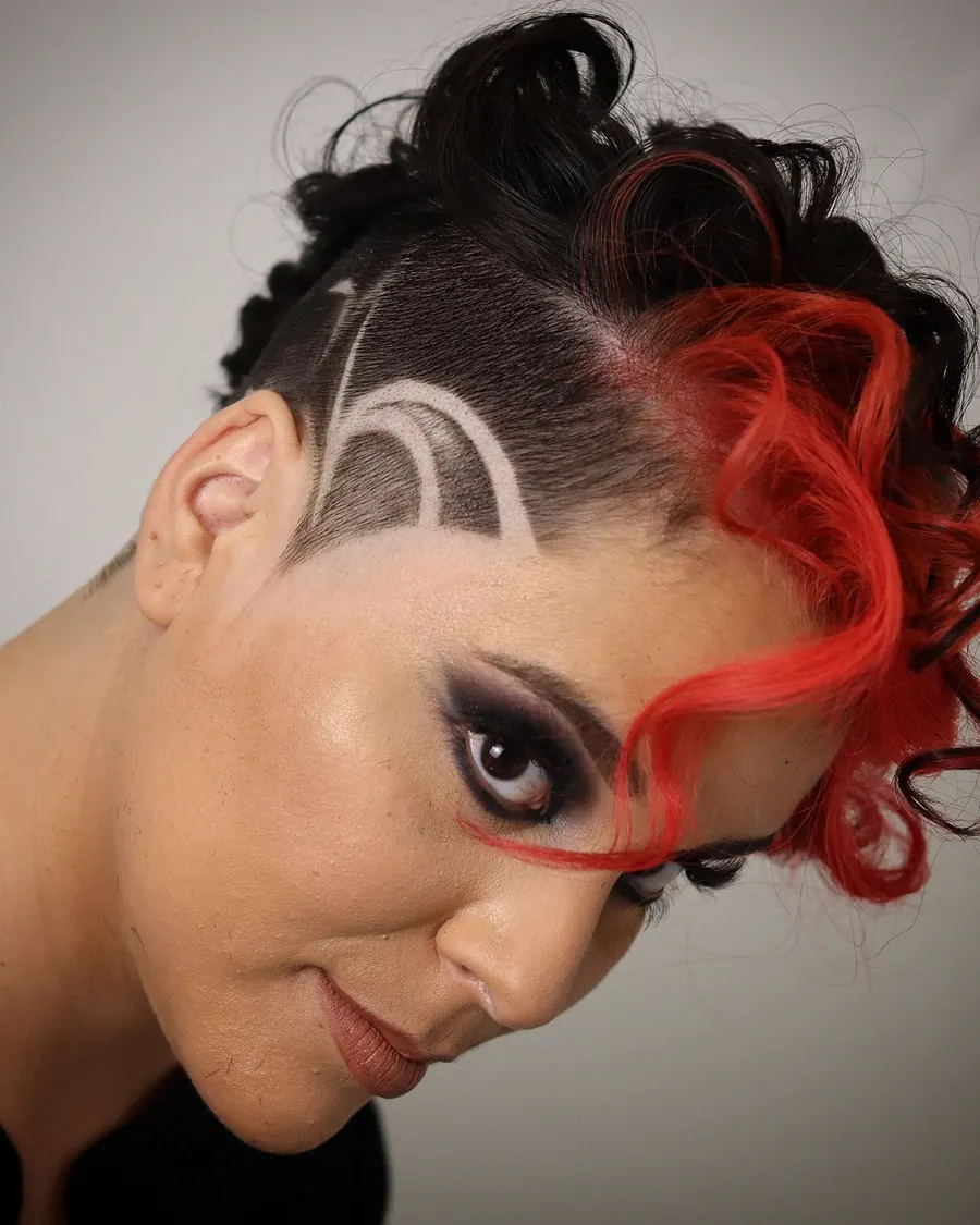 Women's undercut design with color